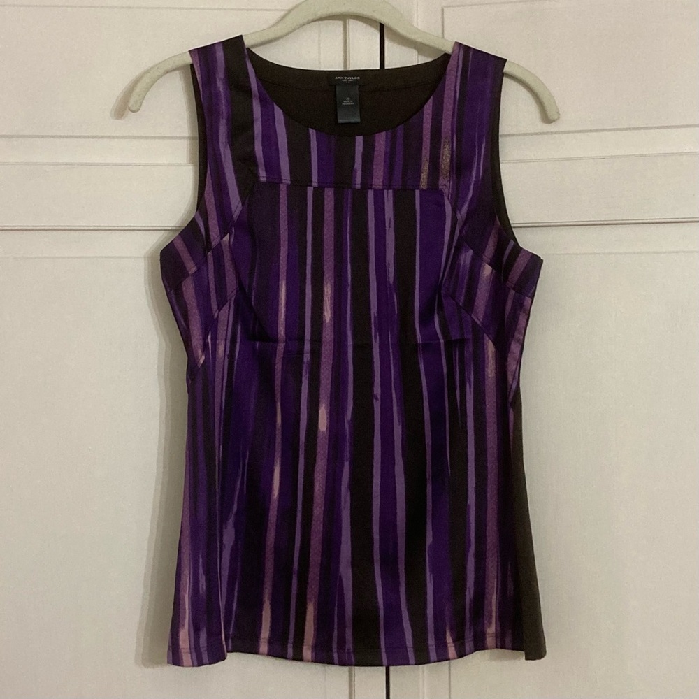 Ann Taylor Multicolored Striped Tank Top Size XS